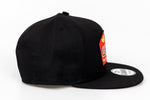 Solid black, New Era 9Fifty, Snapback with yellow wings/red logo