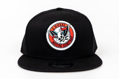 Solid black, New Era 9Fifty, Snapback with skull logo