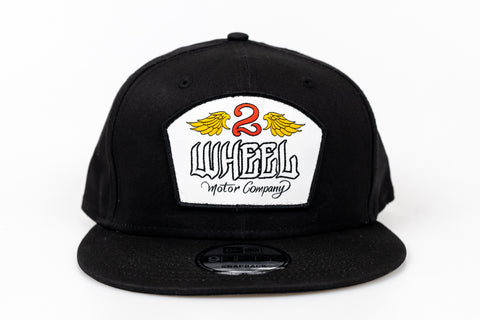 Solid black, New Era 9Fifty, Snapback with yellow wings/white logo